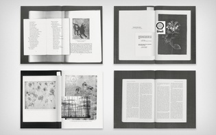 Four spreads with photocopied and scanned texts and collages