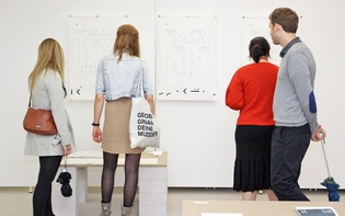 Visitors during the opening night