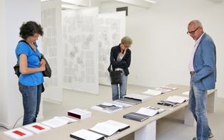 Visitors during the opening night