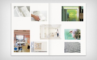 Spread from the publication’s insert, showcasing several work-in-progress impressions