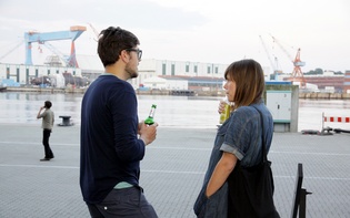 View of the location, the port of Kiel