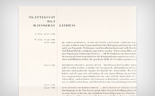 Detail of the symposium’s schedule