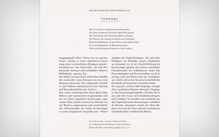 The foreword, printed on a loose sheet of paper