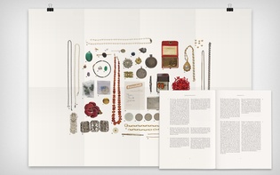 Second of 10 posters, showcasing the first drawer’s content, and a text booklet