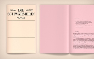 Posters and a brochure for artist Jana Mücke’s exhibition “Die Schwärmerin.”