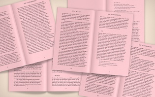 Posters and a brochure for artist Jana Mücke’s exhibition “Die Schwärmerin.”