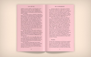 Posters and a brochure for artist Jana Mücke’s exhibition “Die Schwärmerin.”