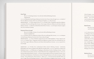 Detail of artists’ biographies