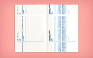 A spread from the exhibition booklet