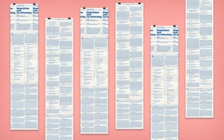 Unfolded leaflets used as posters